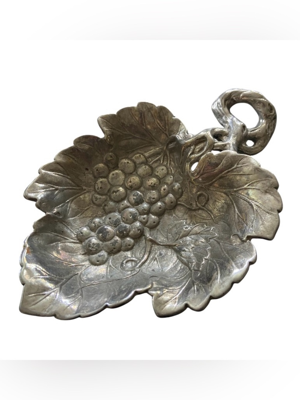 Arthur Court Silver-Tone Grape Leaf Serving Tray